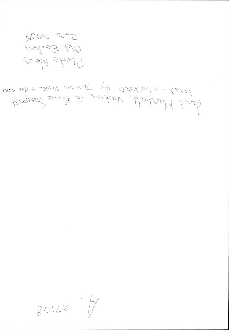 RENE SAMPRETT TRAL MURDERED JEALOUS RIVAL HER SON PHOTO NEWS OLD BARLEY - Vintage Photograph