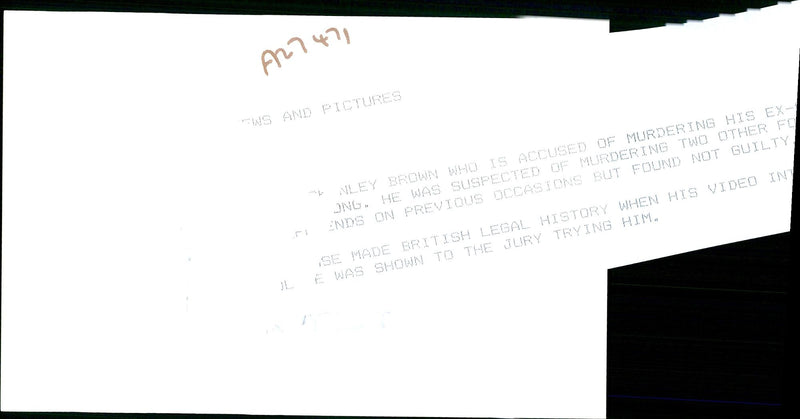 NLEY BRCH WHIS ACCUSED MURDERING HIS WAS SUSPECTED BRITISH - Vintage Photograph