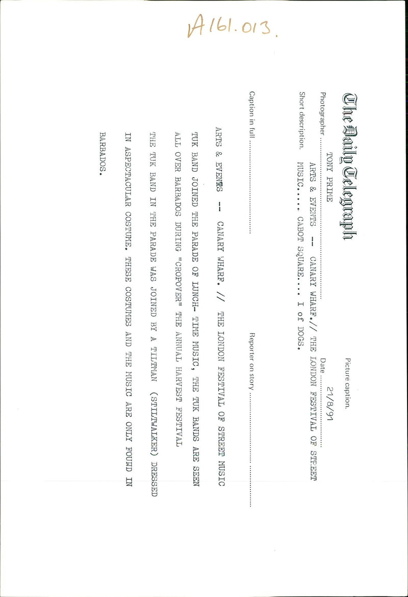 1991 THE DAILY TELEGRAPH PLEASED OFFER OUR READERS TONY PRIME MUSIC BAND - Vintage Photograph