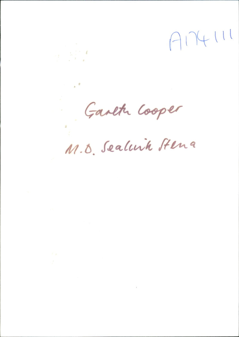 Gareth Cooper - Vintage Photograph