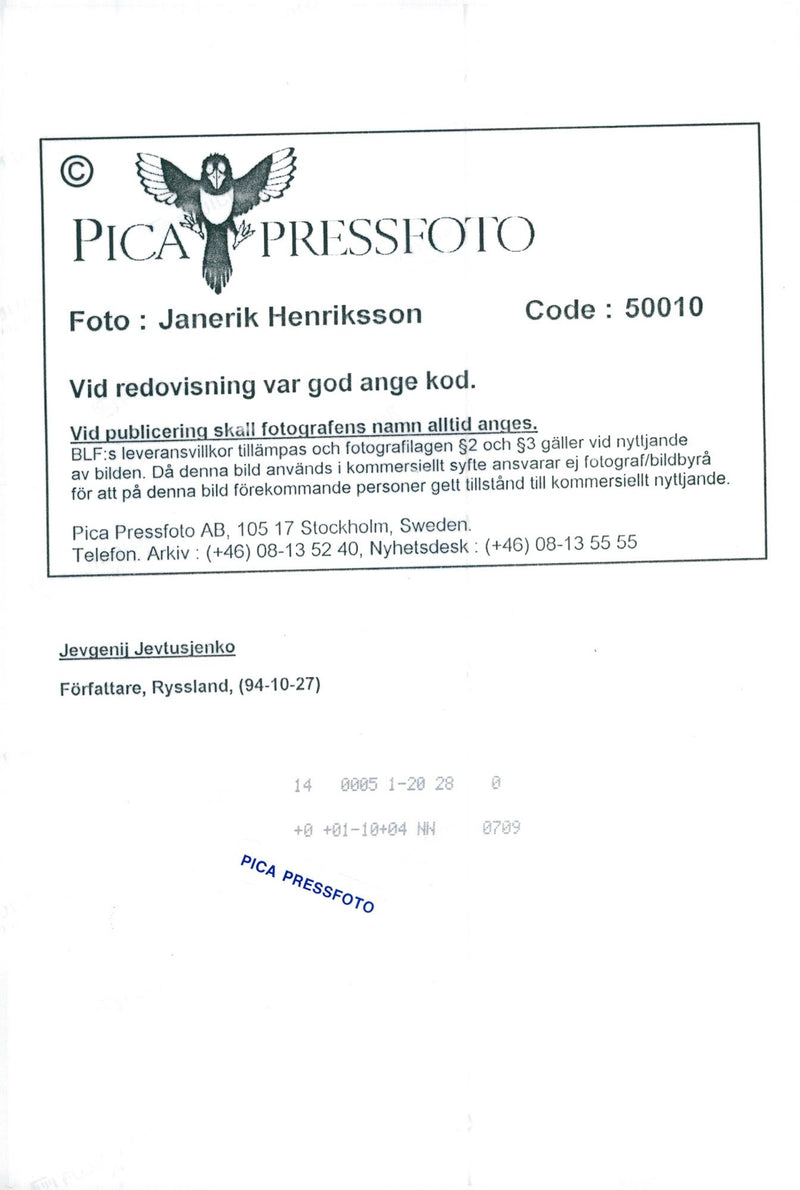 Yevgeny Yevtushenko, poet - Vintage Photograph