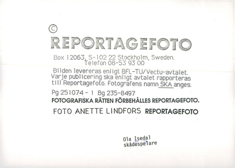 Ola Isedal - Vintage Photograph