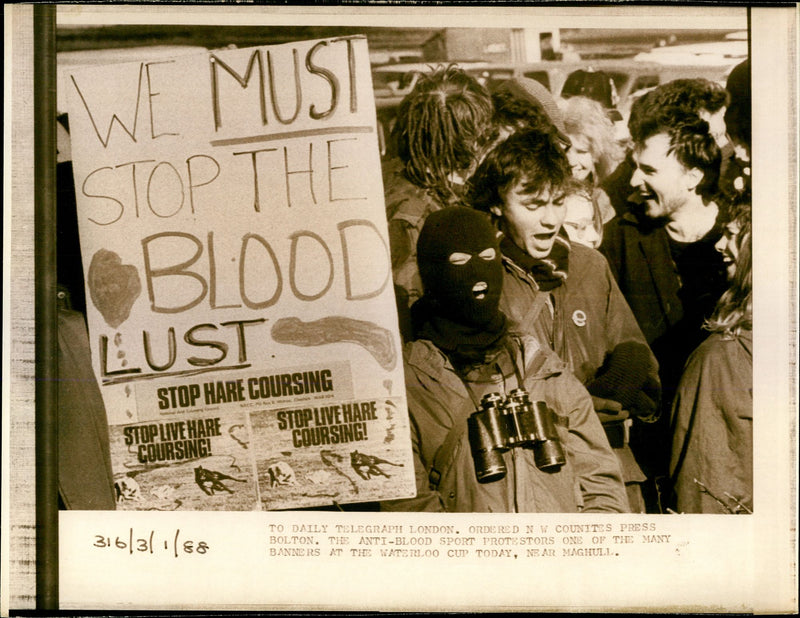 1998 THE ANTIBLOOD LUST CAMPAIGN STOP USE BOLTON PRESS - Vintage Photograph