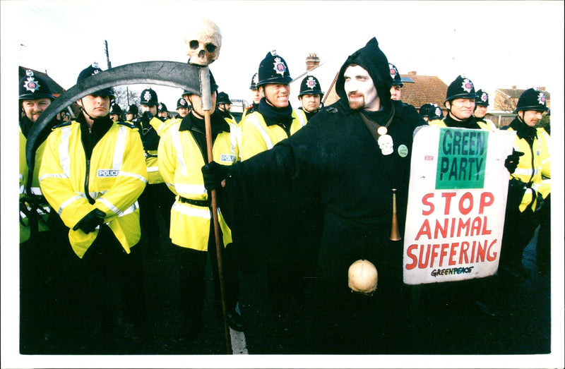 Animal Rights Demonstrators - Vintage Photograph