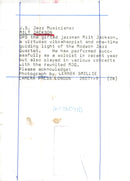 Milt Jackson, jazz musician - Vintage Photograph