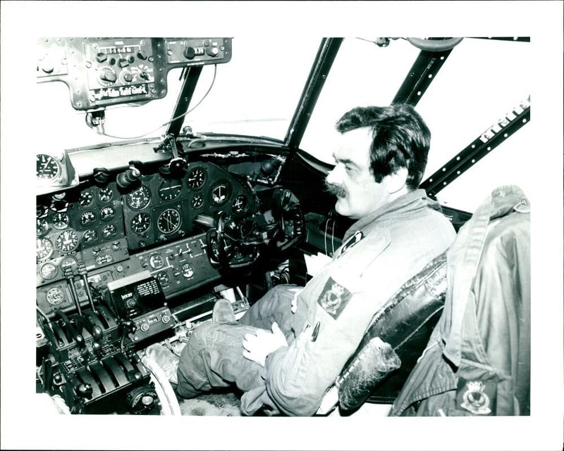 Co-Pilot Ralph Reid Buckle of Vickers Varsity - Vintage Photograph