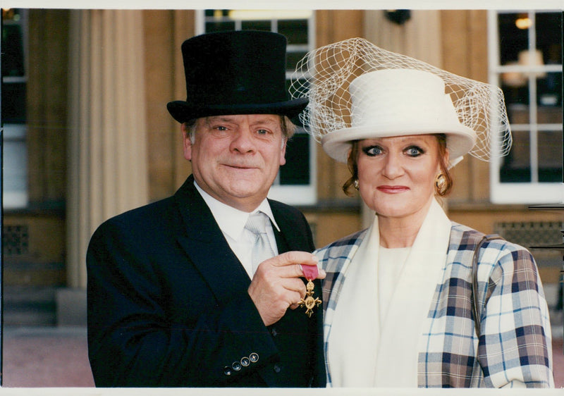 English actor David Jason and Myfanwy Talog. - Vintage Photograph