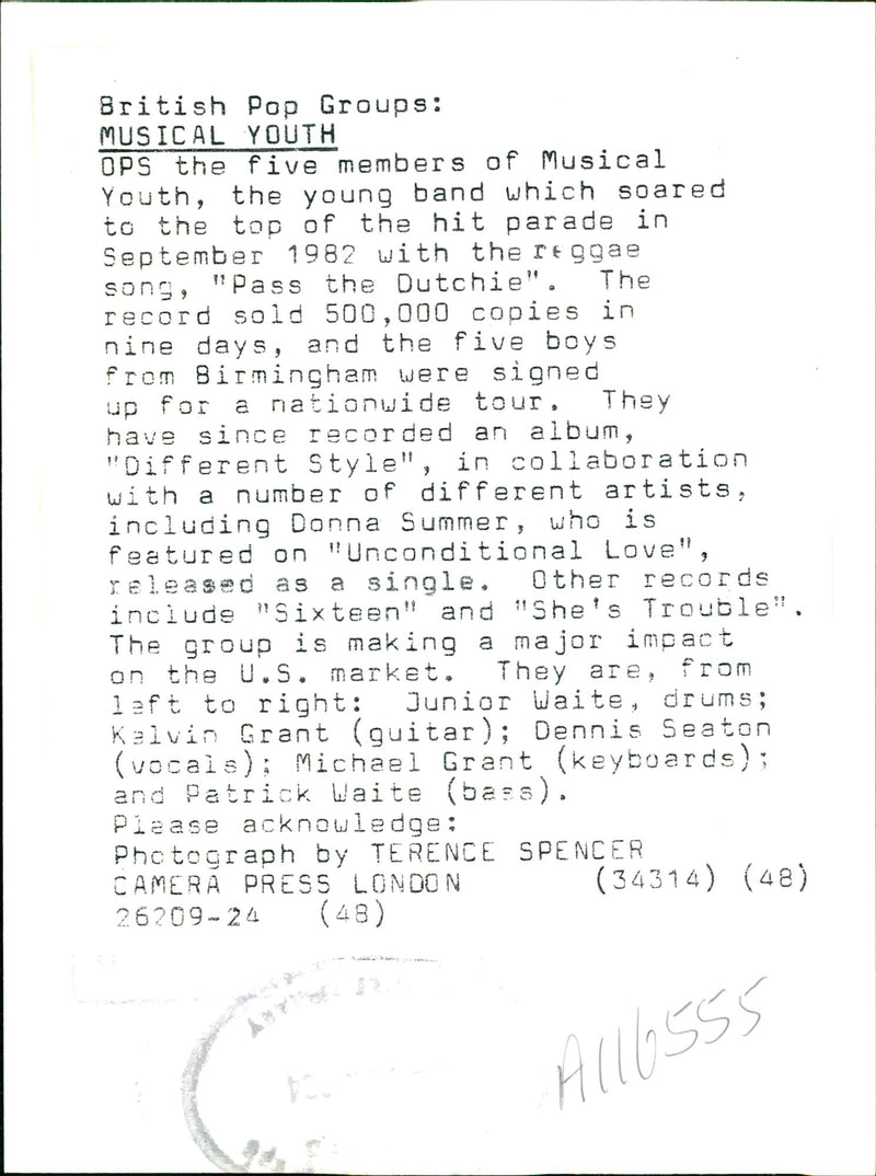 Musical Youth - Vintage Photograph