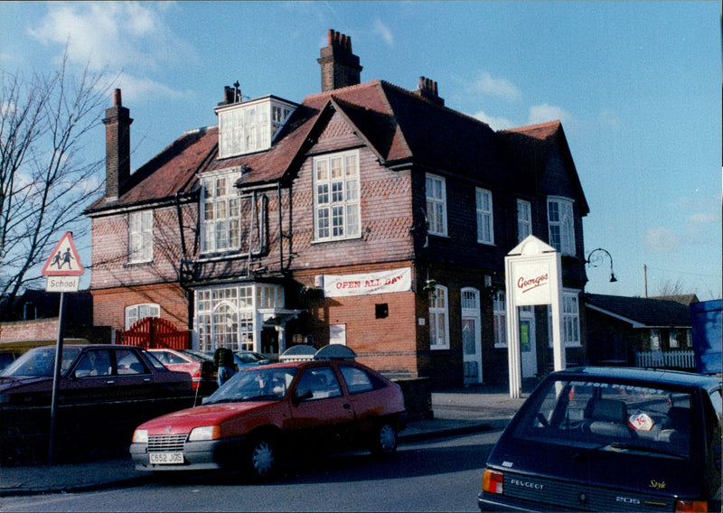 GEORGES PEUGEOT PUB WAS WHERE SEAN WILLIAMS LIVED THE - Vintage Photograph