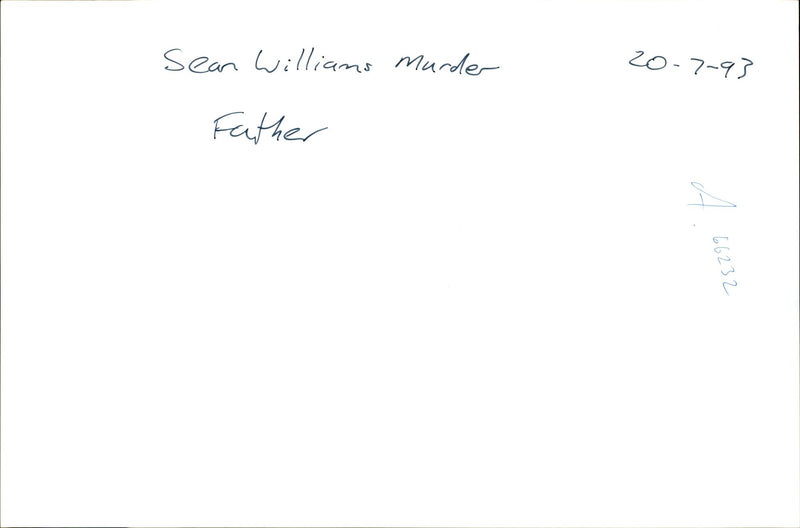 1993 SEAN WILLIAMS MURDER FATHER ZEZII WAS MURDERED HIS EXBO - Vintage Photograph