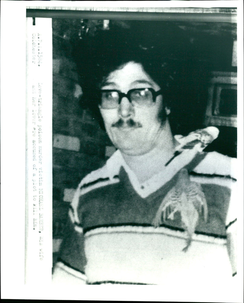 COUCESTER LOVE TRIANGLE POISON MURDER VICTIM MICHAEL BARBER WIFE - Vintage Photograph