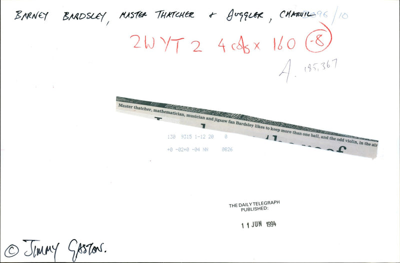 1994 MASTER THATCHER MATHEMATICIAN MUSICIAN AND JIGSAW FAN BARDSL AIR PUBLISHED - Vintage Photograph
