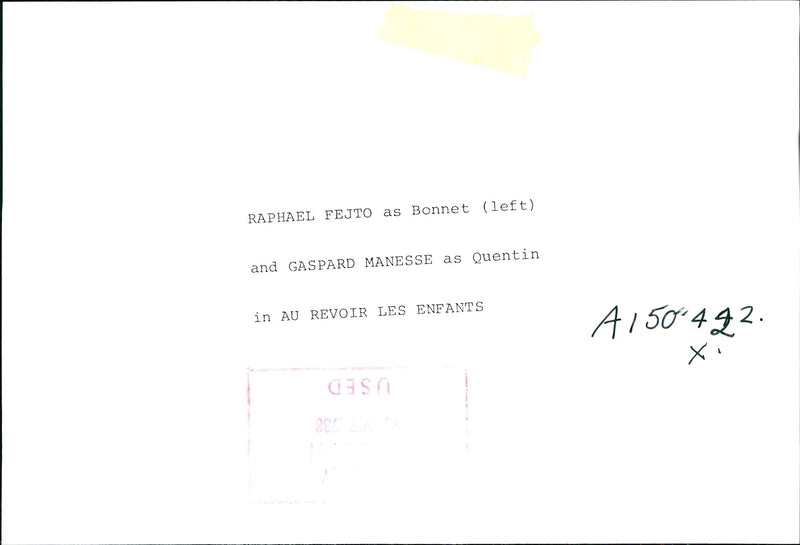 Raphael Fejto and Gaspard Manesse. - Vintage Photograph