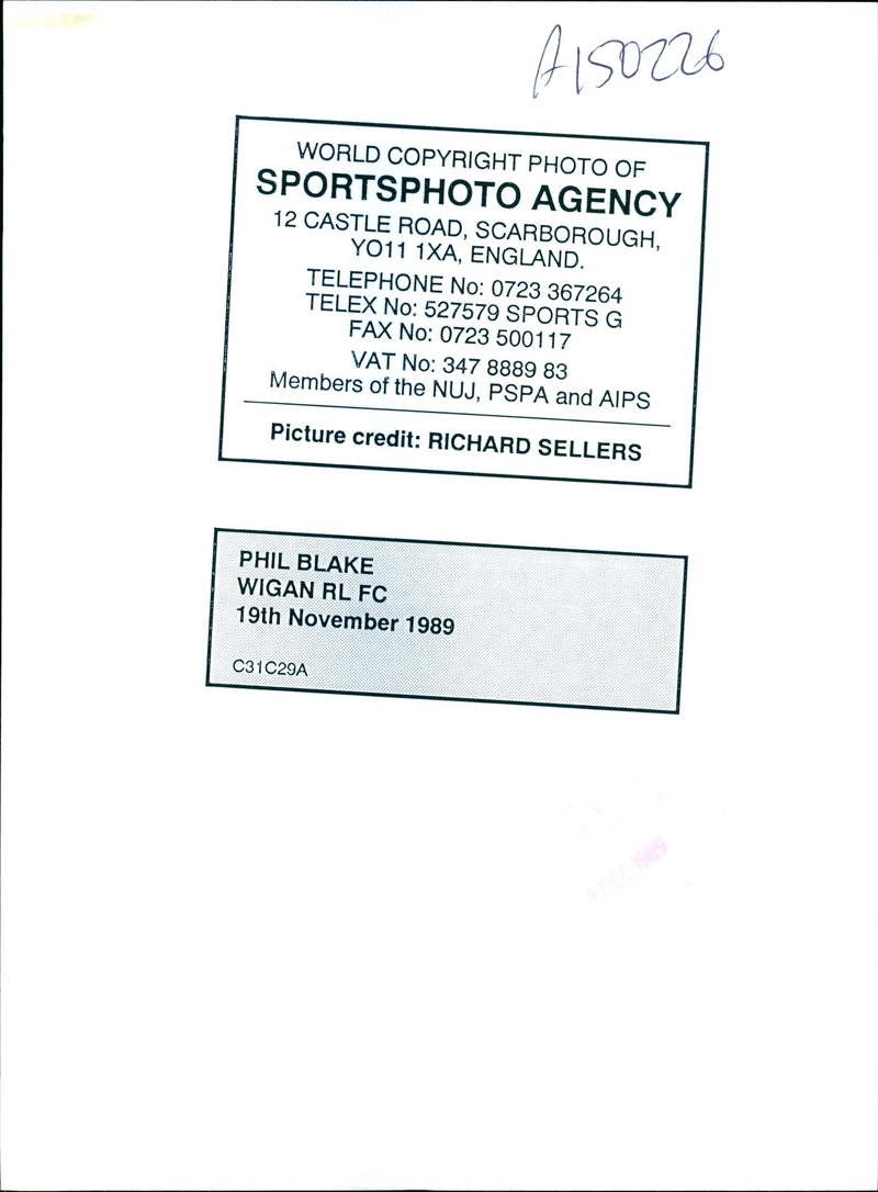 Phil Blake - Vintage Photograph