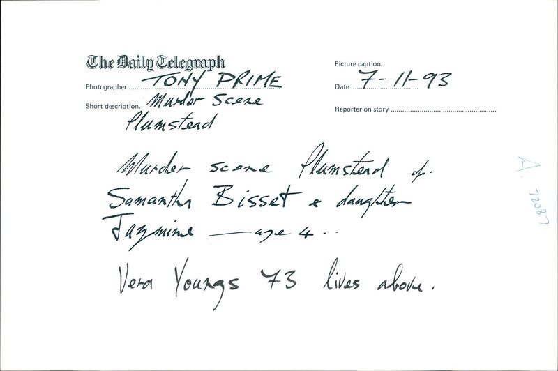 1993 SAMANTHA BISSET DAUGHTER TAZMINE VANA YOUNGS LIKES ABOVE AGE TELEGR - Vintage Photograph