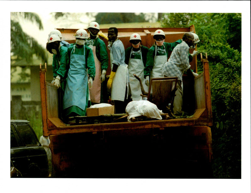 Zairian Red Cross Personnel - Vintage Photograph