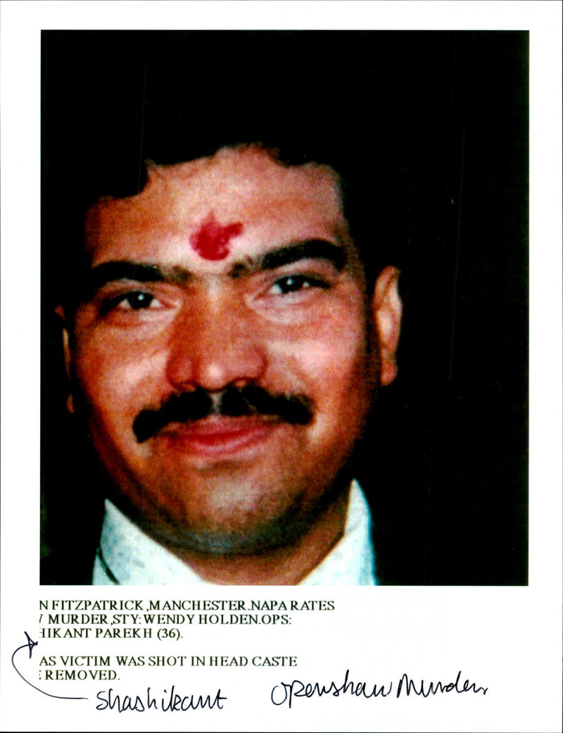 NAPA RATES MURDER STY WENDY HOLDEN MANCHESTE KEVIN FITZPATRICK PAREKH - Vintage Photograph
