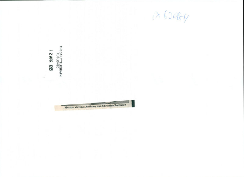 1995 CHRISTINE AND ANTHONY ROBINSON WERE MURDERED THEIR MOTHER WHI PUBLISHED - Vintage Photograph