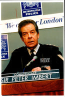 Police Commissioner Sir Peter Imbert talks about the murder of Sgt King - Vintage Photograph