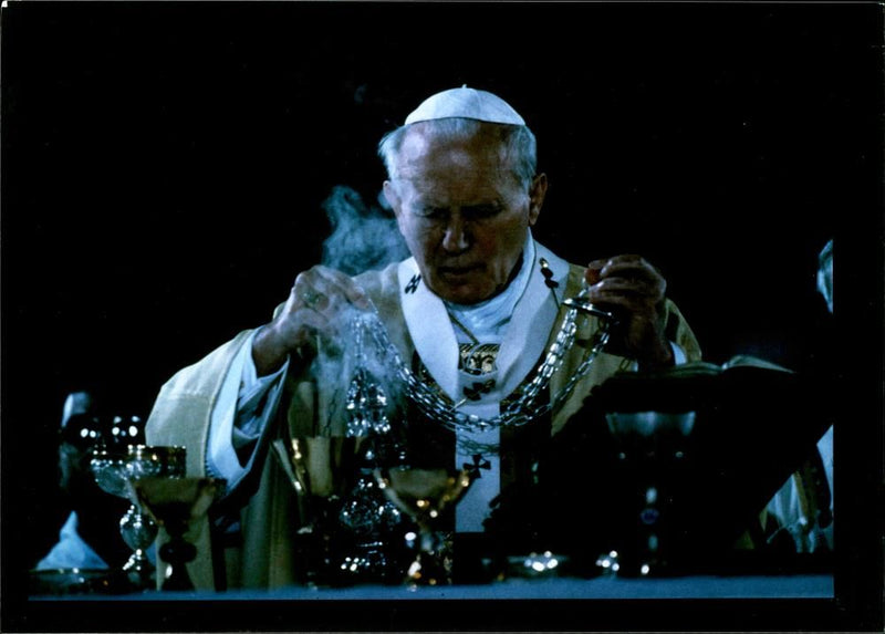 Pope John Paul II during Meetings of Assisi - Vintage Photograph