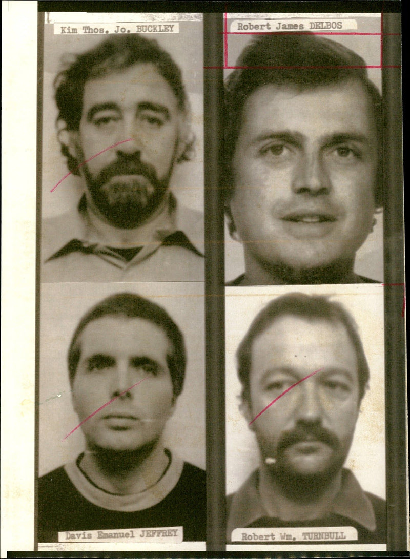 KIM THOS BUCKLEY ROBERT JAMES DELBOS DAVIS EMANUEL JEFFREY ROBER BACH - Vintage Photograph