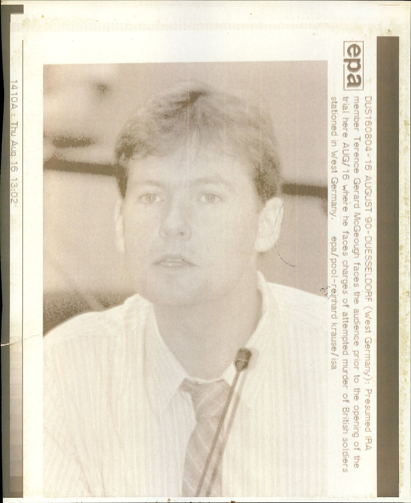 1990 GERMANY WEST STATIONED SOLDIERS BRITISH MURDER ATTEMPTED CHA MEMBER - Vintage Photograph