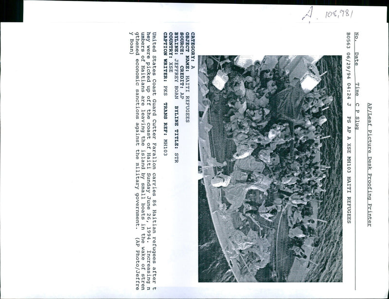 1994 JEFFREY BOAN BYLINE WRITER COUNTRY MILITARY UNITED - Vintage Photograph