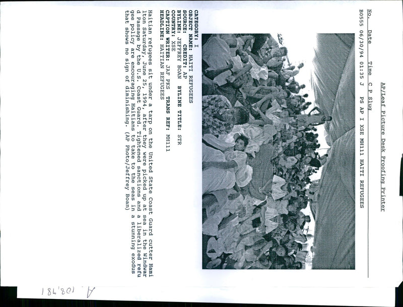 1994 LEAF PICTURE DESK PROOFING PRIN JEFFREY WRITER UNITED SEA COUNTRY TITLE - Vintage Photograph