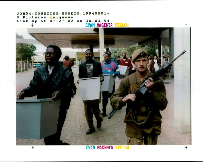 1994 LOGISTICAL CHAOS CONTINUED PLAGUE THE ELECTIONS AND TIM WRITER COUNTRY - Vintage Photograph