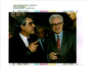 Lionel Jospin and Henri Emmanuelli. - Vintage Photograph