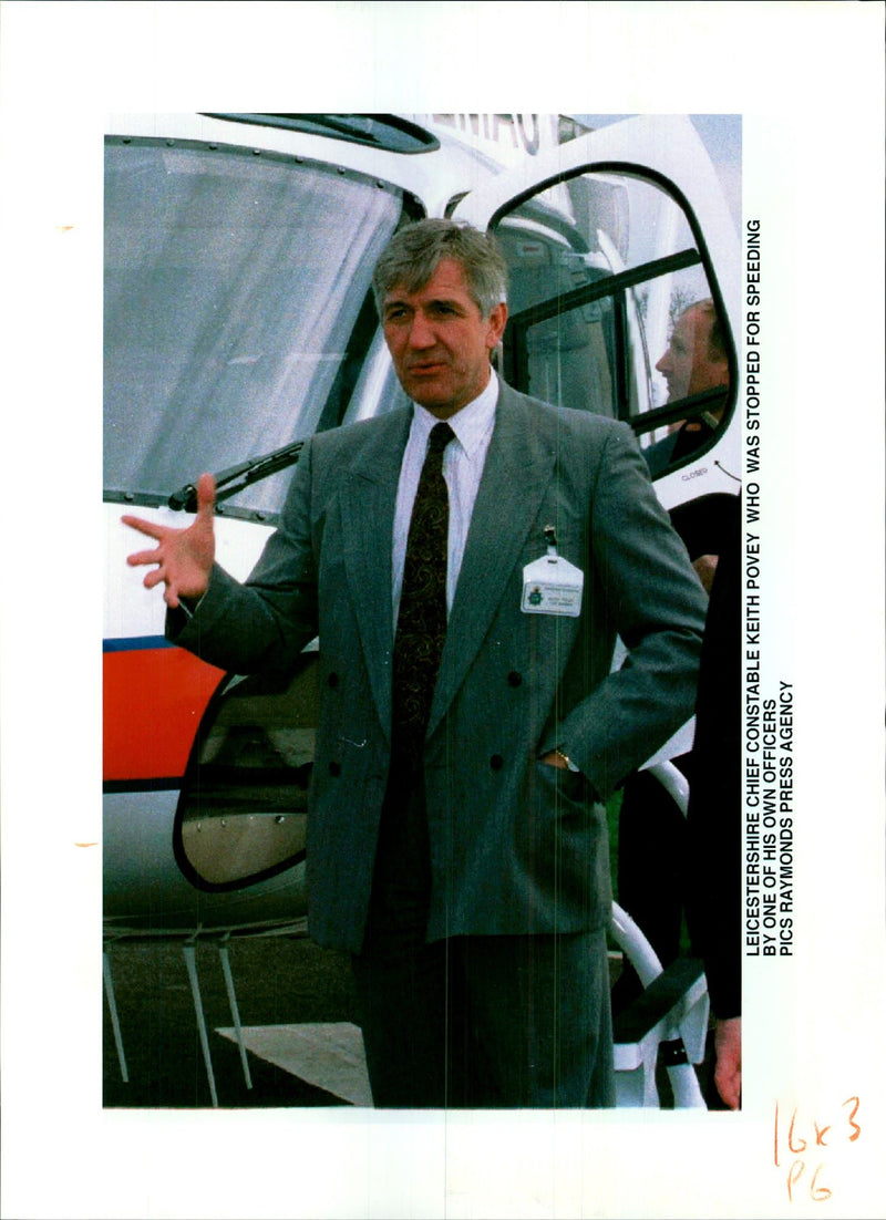 Leicestershire Chief Constable Keith Povey who was stopped for speeding by one of his own officers. - Vintage Photograph