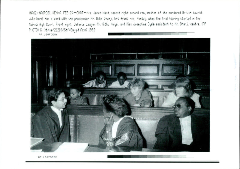 1992 JULIE WARD WAS BRITISH TOURIST WHO MURDERED SAYYID AZIM SECOND - Vintage Photograph