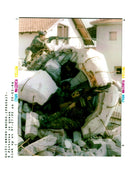 1994 BOSNIAN SERB SOLDIERS TAKE COVER RUBBLE AIMING REUTER WRITER COUNTRY - Vintage Photograph