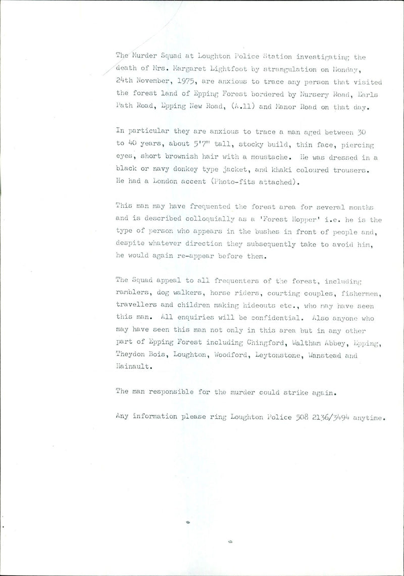 Murdered and Missing 1975 - Vintage Photograph