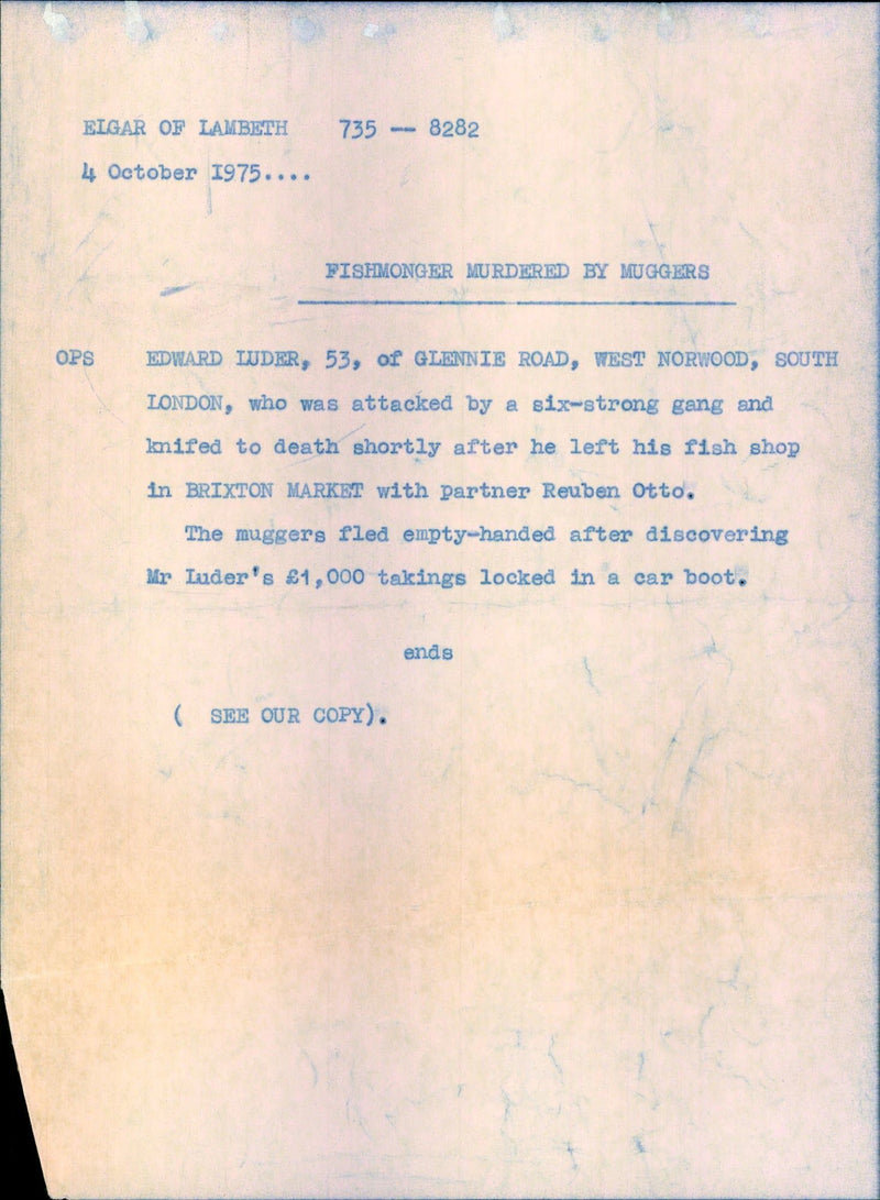 Murdered and Missing 1975 - Vintage Photograph