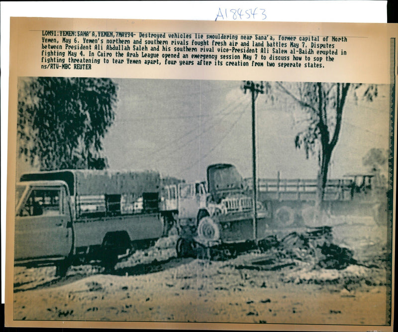 War in Yemen - Vintage Photograph