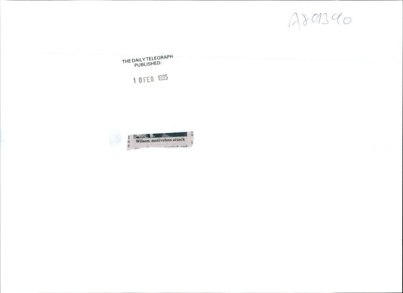 1995 MICHEAL WILSON WAS MURDERED ROSS PARRY BURTON FLEMING MIN PUBLISHED - Vintage Photograph