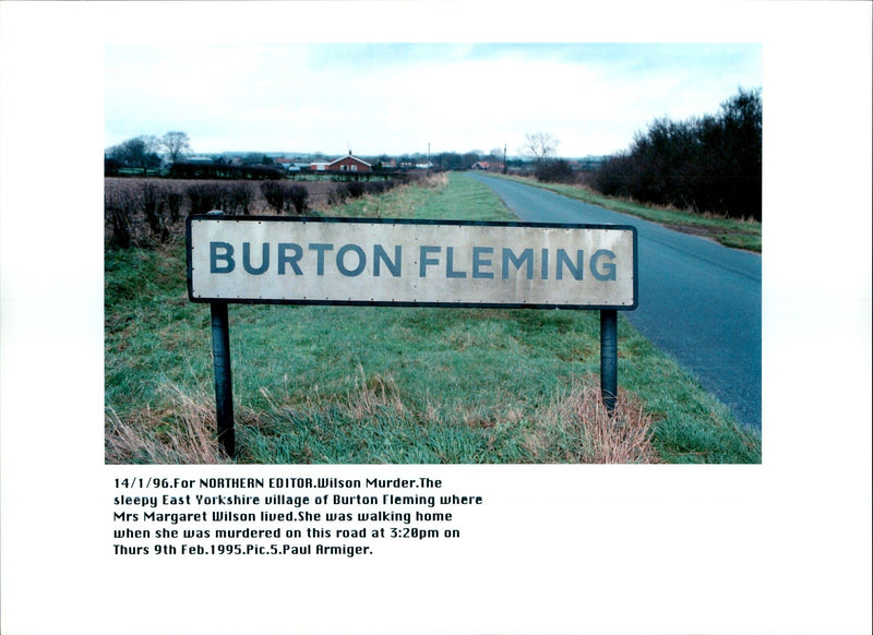 1995 WILSON MURDER THE PAUL ARMIGER MARGARET LIVEDSHE BURTON FLEMING - Vintage Photograph