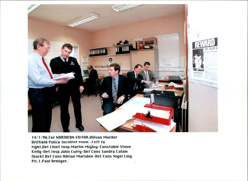 WILSON MURDER DRIFFIELD PAUL ARMIGER NIGEL LING PIC STEVE KELLY JOHN - Vintage Photograph