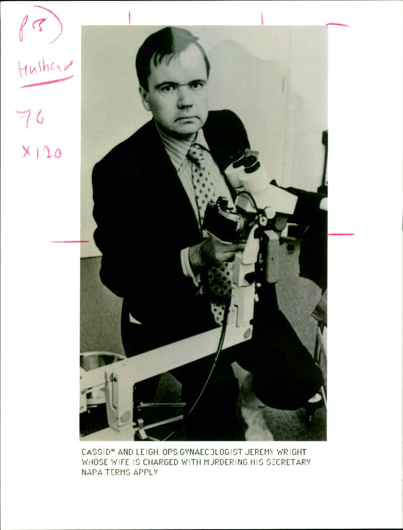 1994 JEREMY WRIGHTS WIFE CHARGED WITH MURDER SHE ACCUSED MURDE PUBLISHED - Vintage Photograph