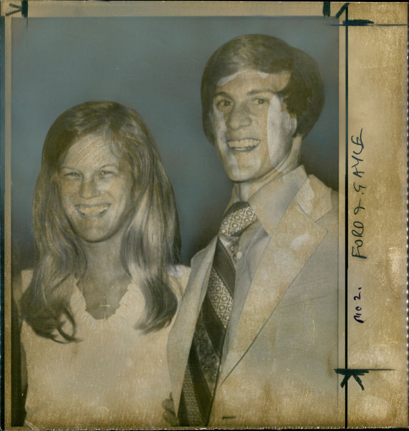 Mr. Michael Ford and Miss Gayle Brumbaugh. - Vintage Photograph