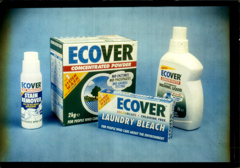 ECOVER CONCENTRATED POWDER NEW ENZYMES PHOSPHATES ANIMAL - Vintage Photograph