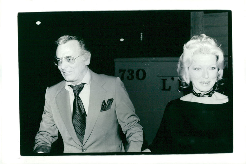 Actor David Janssen with wife at Rod Stewart's wedding in Los Angeles - Vintage Photograph
