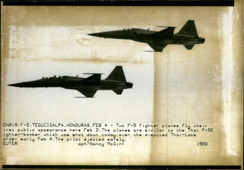 Aircraft: Two F5 fighter plane - Vintage Photograph