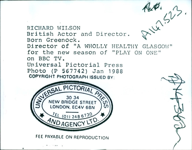 Richard Wilson - Vintage Photograph