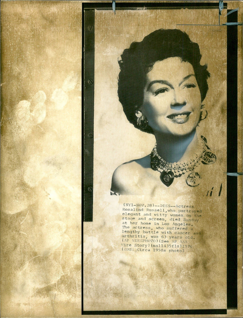 Rosalind Russell - Vintage Photograph