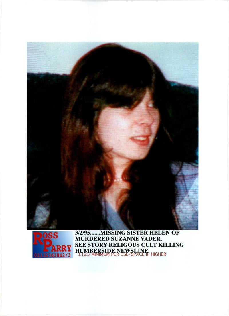 1995 HOLLEN VADER THE SISTER SUZANNE WHO WAS MURDERED SHE BELI - Vintage Photograph