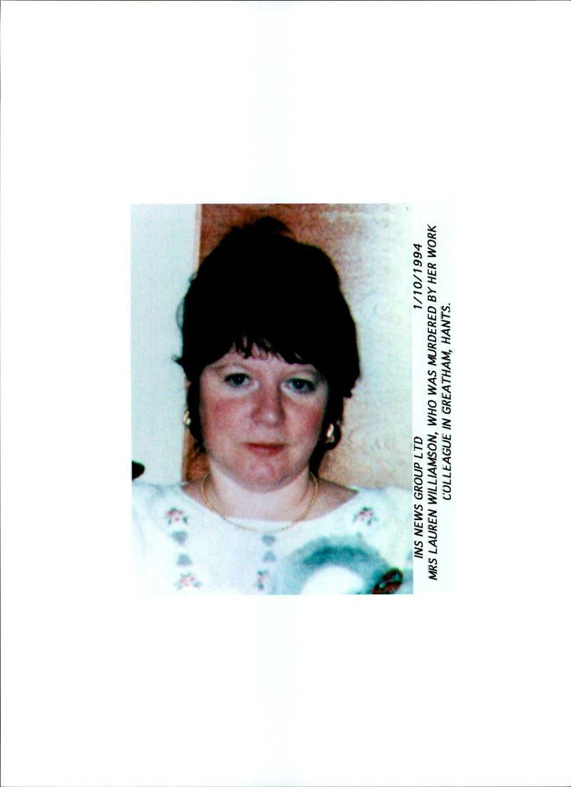 1994 LAUREN WILLIAMS WAS FOUND DEAD HER APARTMENT SHE HAD BEEN MURDERED - Vintage Photograph