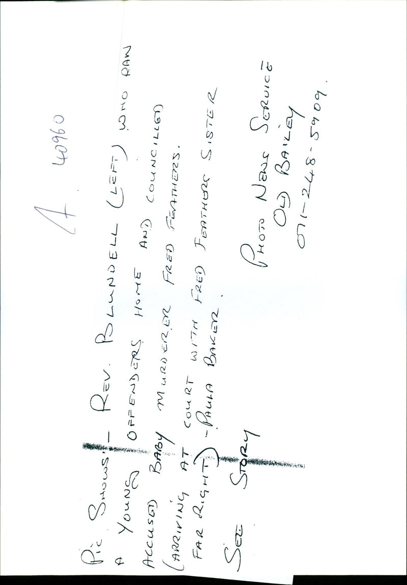 RAW HOME AND COUNCILLO MURDER FRED FEATHERS COURT FAR FREDFEATHER - Vintage Photograph