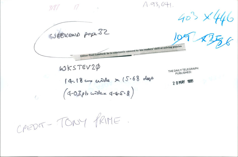 1995 NUESTOS GAMES PUZZLES OUBLE DURES WURM TONY PRIME PAUL PUBLISHED PLAYER - Vintage Photograph